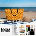 thumbnail image 5 of Daiia fall retro maple leaf Beach Travel Bag - Water-Resistant Beach Bag, Lightweight Tote with 7 Pockets for Women and Men - Gym,Pool,Camping,Reusable Grocery Bag, 5 of 7