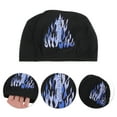 thumbnail image 3 of Unique Bargains 1 Pc Durable Flame Pattern Swim Cap Black Blue, 3 of 6