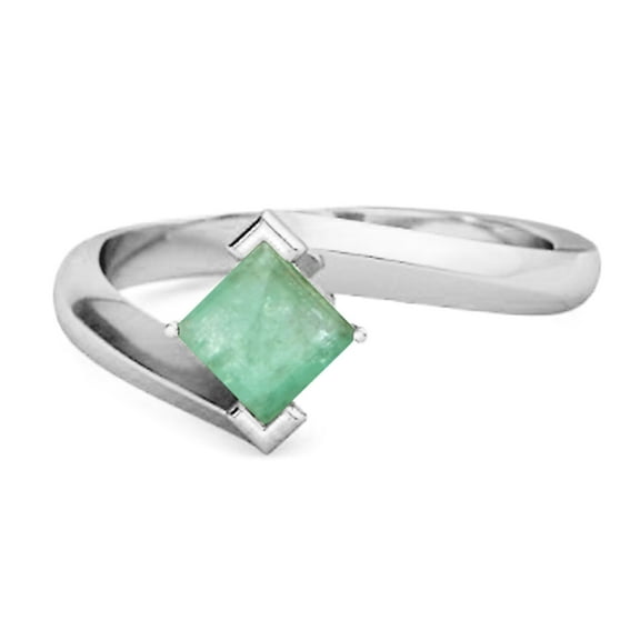 Embrace Ring 925 Sterling Silver 0.50 Ctw Emerald Women Valentines Day Gifts Ring