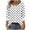 White, variant on CHGBMOK Womens Polka Dots 3/4 Sleeve Blouses Button On Crew Neck T Shirts Casual Dressy Tops Going Out Outfit