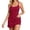 3-Wine, variant on Women's Plus Size Romper with Shorts - Golf Athletic U Neck Sleeveless Summer Activewear Workout Tennis Dress Built in Bra, S-5XL