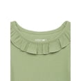 thumbnail image 2 of Garanimals Toddler Girl Long Sleeve Rib Ruffle Neck Top, Sizes 18M-5T, 2 of 3