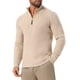 thumbnail image 4 of SUÉTER DE PULLOVER DE CUELLO ALTO PARA HOMBRE INSPIRE CHIC, CON CREMALLERA DE CUARTO, TEJIDO, COLOR BEIGE, 4 of 6