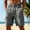 Gray, variant on Men's Cargo Shorts with Deep Pockets and Drawstring Waist Featuring Linen Blend Fabric and Straight Leg Cut for Summer Hiking Fishing Camping Travel or Casual Daily Wear Army Green L