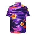 thumbnail image 5 of Xysaqa Mens T-Shirts Mens Hawaiian Shirt Men Big & Tall Cool Floral Print Shirts Merns Casual Short Sleeve Button Up T-Shirt Summer Party Beach Tshirt 2X 3X 4X Clearance, 5 of 6