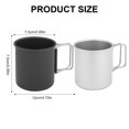 thumbnail image 7 of SXS Kitchen Camping Drink Cups Folding Coffee Cup Tourist Tableware Outdoor Mug Aluminum Alloys Teas Cup Picnics Utensils (Black), 7 of 7