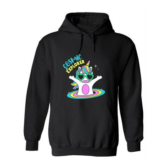 Cosmic Explorer Unicorn Hoodie Women -Image by Shutterstock, Female x-Large