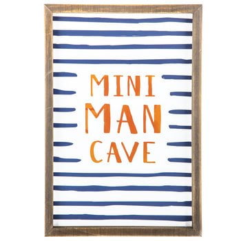 - Mini Man Cave Wood Wall Decoration Boys Room Nursery Decor