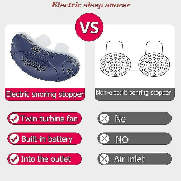 Anti Snoring Equipment Electric Mini Cpap Snore Stop Device Sleep Apnea Stopper Corrector P