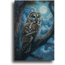Canvas Wall Art Decor,Owl art painting Wall Art, Wall Art for Living Room, Prints Wall Decorations for Living Room Bedroom Office - 8x12 inch Unframed