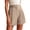 Khaki_#02, variant on Sewkxo Womens Casual Elastic Waist Wide Leg Suit Shorts Summer Dressy Work Shorts with Pockets,Black 2XL