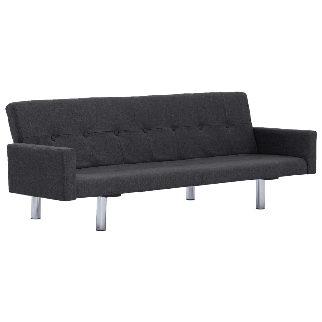 Kepooman Home Convertible Faux Leather Sofa Bed with Armrest for Living Room, Dark Gray Kepooman Home Convertible Faux Leather Sofa Bed with Armrest for Living Room, Dark Gray