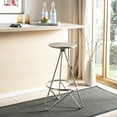 thumbnail image 2 of SAFAVIEH Galexia Mid-Century Retro Metal Bar Stool, Silver Leaf, 2 of 9
