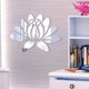 thumbnail image 3 of Adhesivo acrílico para pared de loto 3D (plateado), adhesivo de espejo extraíble, ecológico para dormitorio y baño, 3 of 5