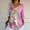 Pink, variant on Women Blouses, Womens 3/4 Length Sleeve Tops V Neck T Shirts Casual Basic Tees Work Blouse Spring Summer Shirts, Boho Tops for Women, Beach Vacation Clothes for Women Pink 3XL
