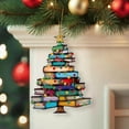 thumbnail image 6 of Nilvkv Christmas Tree Ornaments Book Tree Shaped Wall Hanging Pendants, CHRlSTMAS-GlFTs for Family Gatherings, Christmas Decorations, Wall Decor, 6 of 6