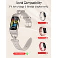 thumbnail image 3 of Wearlizer Leather Band Compatible with Charge 5 Watch Bands for Women, Dressy Slim Leather Strap Replacement Wristband with D-Shape Metal Buckle for Charge 5 Fitness Tracker, 3 of 6