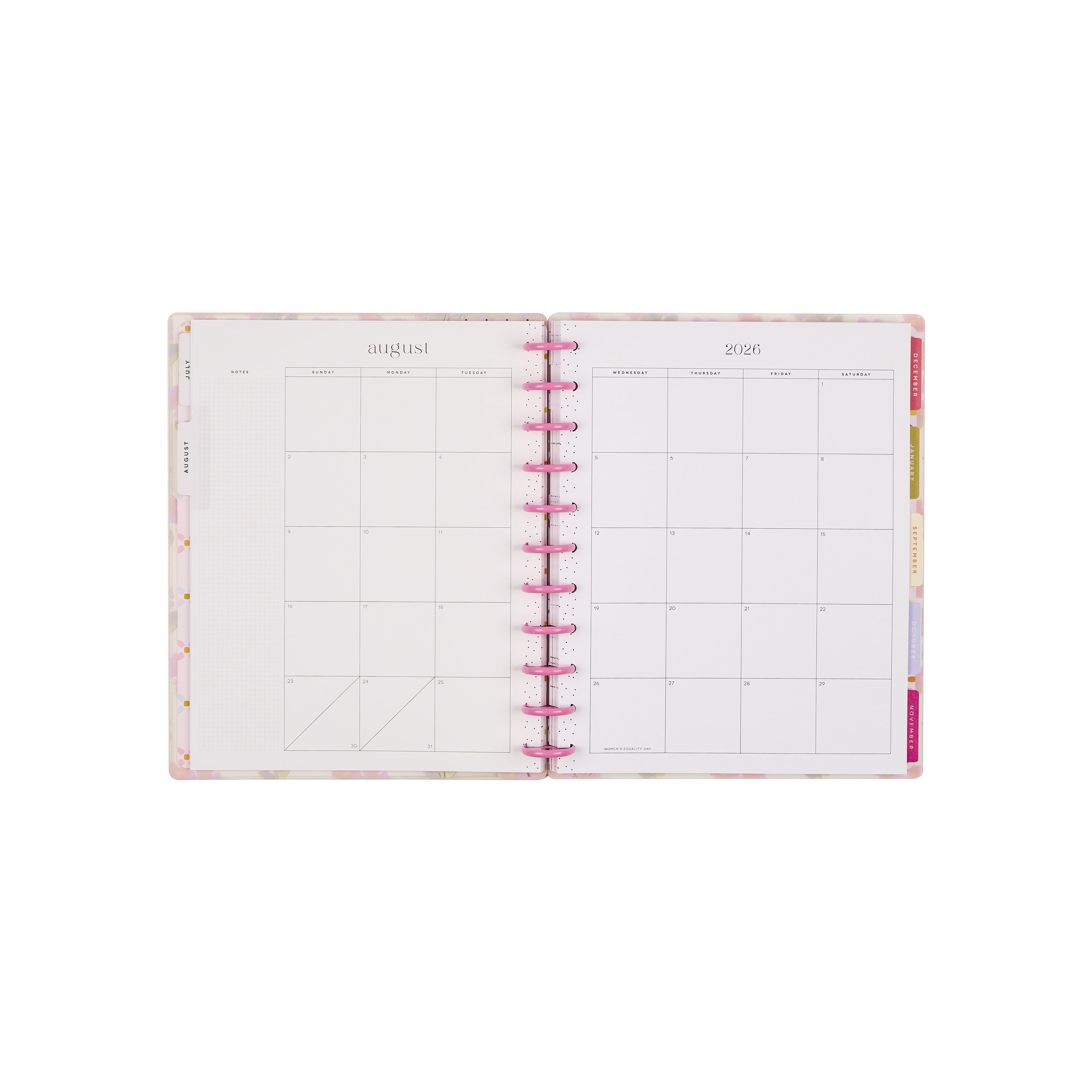 Happy Planner Sunshine Blooms Dated 12-Month Planner, July 2026 – June 2027, Big Size, Horizontal Layout, Disc-Bound, 3 Bonus Months, 2 Sticker Sheets, 8.5" x 11"