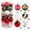 C, variant on 30 PCS Christmas Tree Hanging Candy Jar Ornaments - Glitter Decorations for Holiday Tree, Home, Party (Red/Green/Gold)