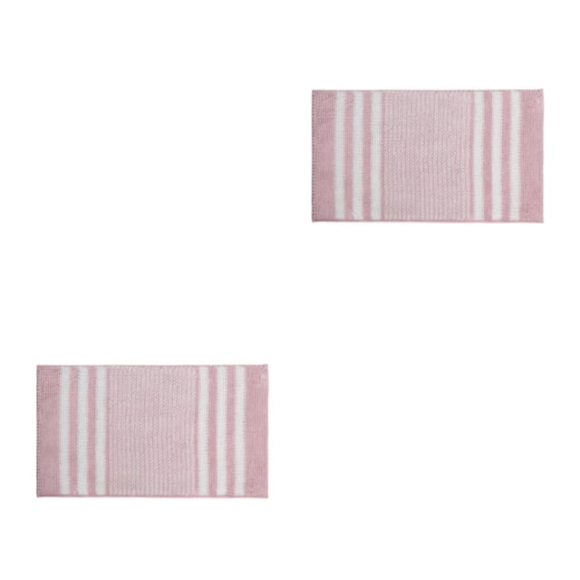 Naiovety Alfombra de baño suave: fuerte absorción de agua, textura suave, parte inferior antideslizante, exquisita colección hecha a mano, Rosa 2Conjunto