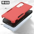 thumbnail image 3 of for Samsung Galaxy S25 Edge Heavy Duty Case,Stylish 2 in 1 Military Grade Armor PC+TPU Silicone Hybrid Rugged Shockproof Glossy Grip Edge Protective Anti-Scratch Back Phone Cover,Red, 3 of 6