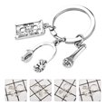 thumbnail image 3 of 1pc Funny Key Chain Bag Keys Hanging Pendant Decorative Keychain (Silver), 3 of 7