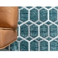 thumbnail image 6 of Rugs.com Lattice Trellis Collection Rug – 10' x 14' Blue Low-Pile Rug Perfect For Living Rooms, Large Dining Rooms, Open Floorplans, 6 of 9