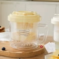 thumbnail image 5 of Yellow Plastic Yogurt Press Filter - Reusable Greek Yogurt Maker with Lid for Draining Whey, Cheese Making & Coconut Milk (1 Unit), 5 of 5
