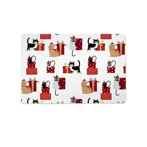Christmas Cats Mat Rectangle  -Image by Shutterstock,
