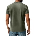 thumbnail image 3 of HAJWOH Men's Polo Shirts with Collar Short Sleeve Distressed Washed Cotton T-Shirts Button Casual 2026 Summer Tee Tops Clothing, 3 of 4