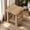 Khaki, variant on Solid Wood Stool Small Ottoman for Living Room Coffee Table - Compact Wooden Stool 11.8x11.8x9.8 Inch - Sturdy Seat Stool for Home Entryway Bedroom - Wood Stool for Sitting or Foot Rest