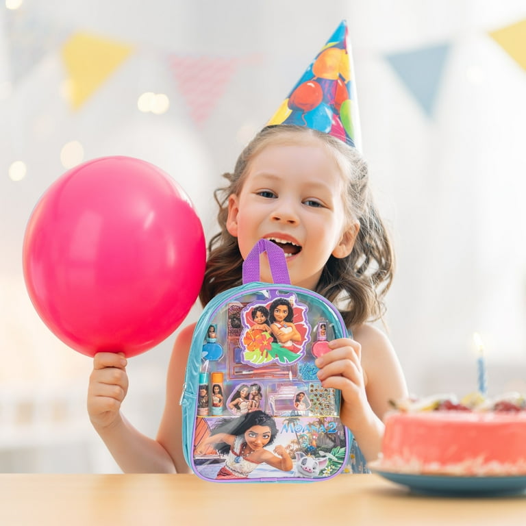 Moana Kids Makeup Backpack with Nail Polish Lip Balm Nail Stickers