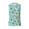 thumbnail image 6 of Lsque World Travel1 Print Men's Cotton Blend Sleeveless Muscle Shirts (S-3XL)- Moisture Wicking, Odor Protection, UPF 30+,Small, 6 of 8