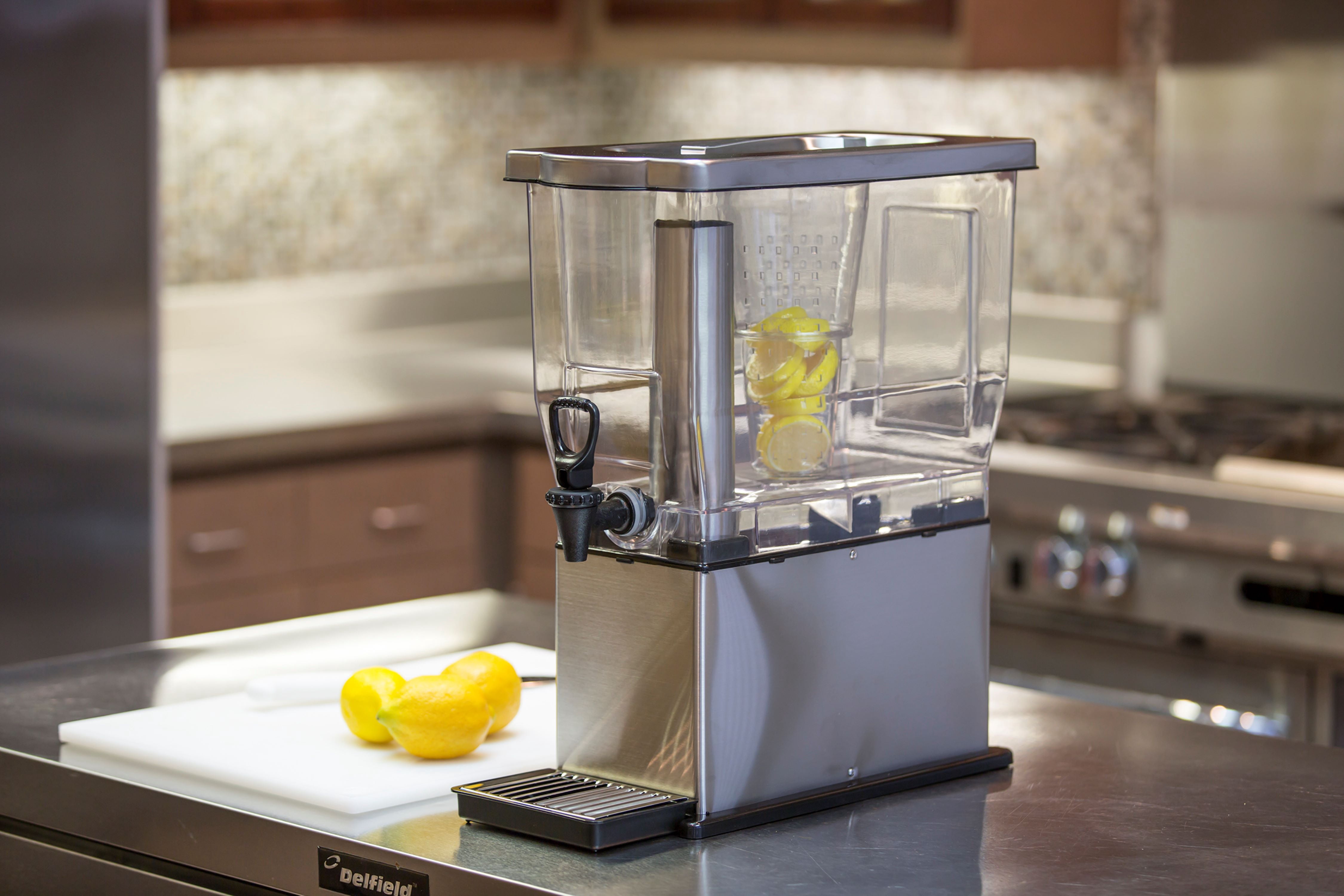 Service Ideas CBDT3SS Cold Beverage Dispenser, Rectangular, 3 Gallon, Silver