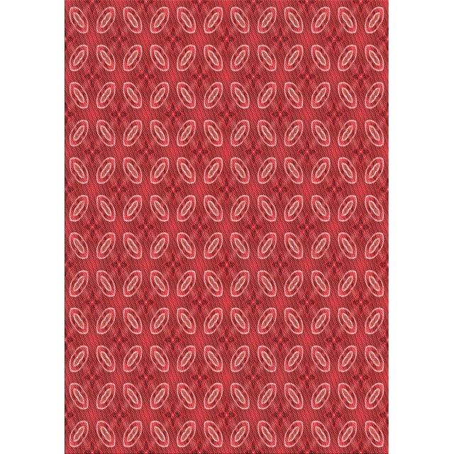 Ahgly Company Tapis Rectangulaire Lavable en Machine Rouge Transitionnel, 7 Pieds x 10 Pieds