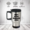 thumbnail image 4 of Rancher Gift – “Best Effin' Rancher Ever” Stainless Steel Travel Mug, 14oz Coffee Cup with Handle, Funny Present for Ranchers, 4 of 9