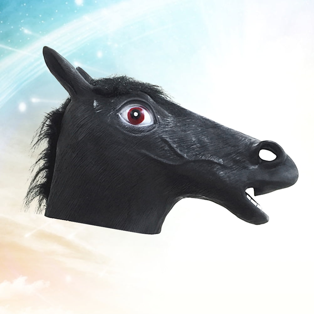Haunted House Horse Cosplay Props Mask Plastic Horse Head Cover for  Halloween Festival Party (Black Horse Pattern) - Walmart.com