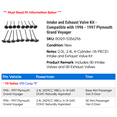 thumbnail image 2 of Intake and Exhaust Valve Kit - Compatible with 1996 - 1997 Plymouth Grand Voyager, 2 of 2