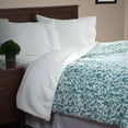 thumbnail image 1 of Lavish Home Botanical Etched Fleece Blanket with Sherpa, 1 of 5