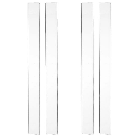 Baking Ruler with Rolling Pin Guides for Measuring Dough Strips in Acrylic Transparent 2 Pairs