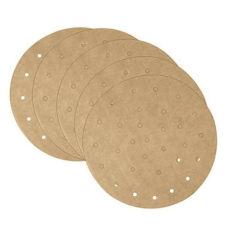

Liveday 100PCS 8 Inch Bamboo Steamer Paper Liner Perforated Fryer Liners Non-Stick New