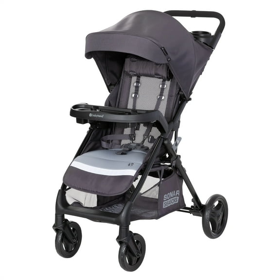 Open Box Baby Trend Sonar Seasons Single Stroller w/ Padded Seat & Canopy Grey )