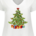 thumbnail image 4 of Inktastic Christmas Tree Women's Plus Size V-Neck T-Shirt, 4 of 5
