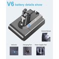 thumbnail image 3 of [Li-ION 21,6 V 4000 mAh] Batería para aspiradora Dyson V6 DC62 DC58 DC59 DC61 DC72 DC74 SV03 SV05 SV06 SV07 SV09, 3 of 5