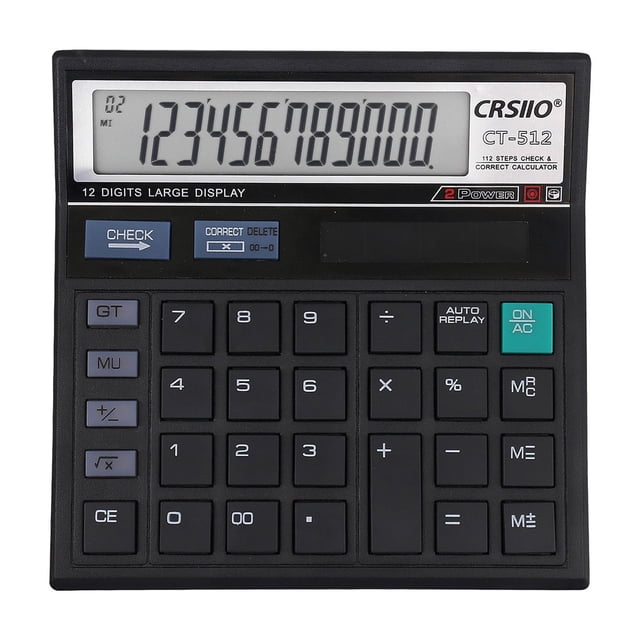 Ohufall 12 Digit Battery Powered Portable Calculator Large Button Basic Small Calculators For Office