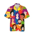thumbnail image 2 of Camisetas con estampado 3D de la bandera del arcoíris LGBT para hombres y mujeres, camisetas de manga corta con solapa y personalidad a la moda, camisetas con botones para hombres, 2 of 5