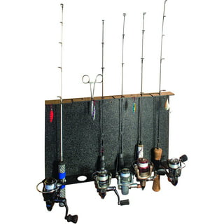 Fishing Rod Wall Rack - Ultra Sturdy Strong Weatherproof Holds 3 Rods - Space