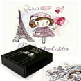 thumbnail image 2 of Ambesonne Paris Jigsaw Puzzle Durable Cardboard, Hearts on Eiffel Tower, 1000 pcs, Pale Pink Purple White, 2 of 5