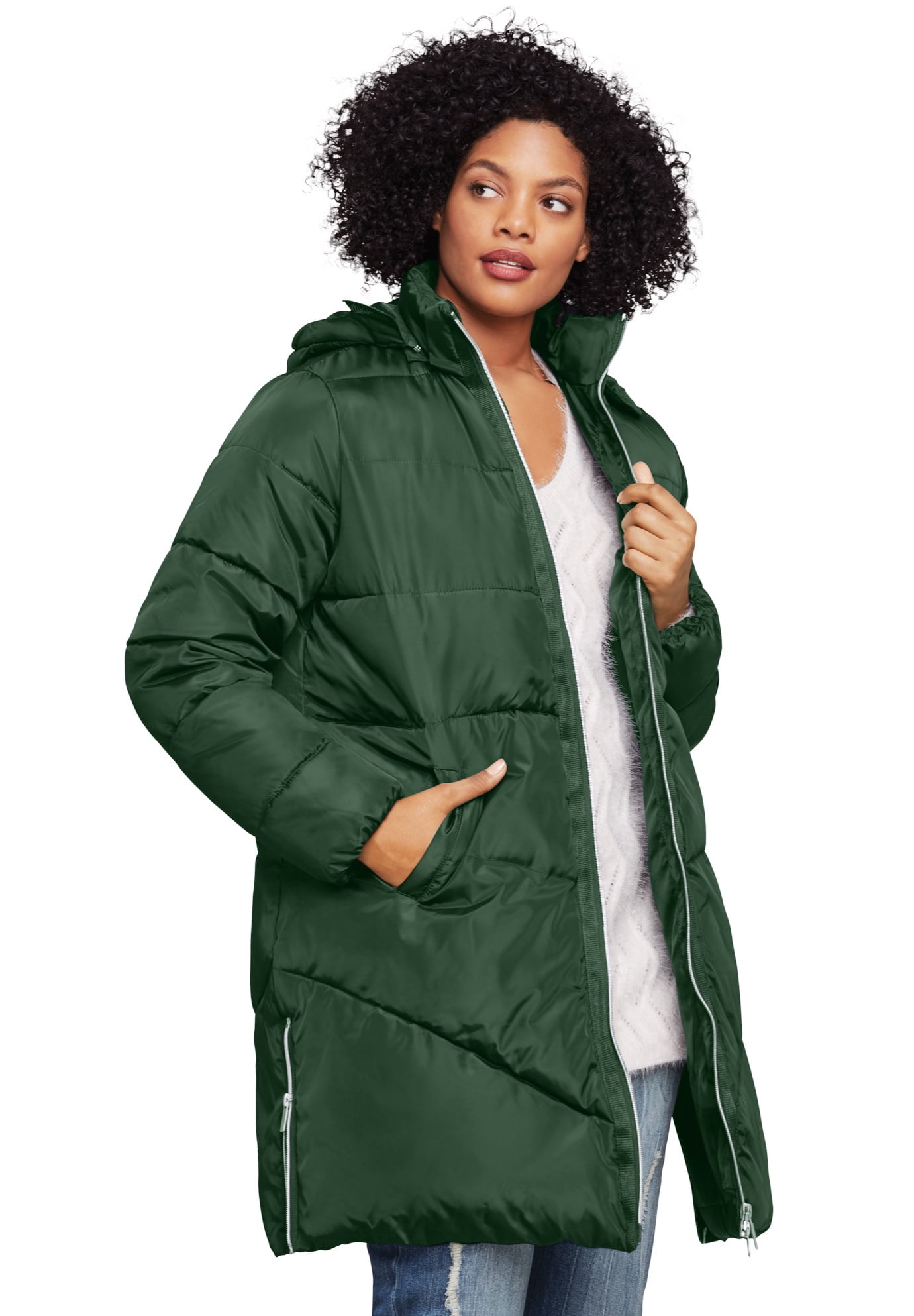 plus size long down coat