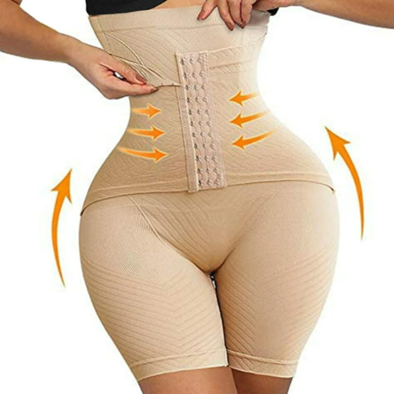 ZUARFY Women Butt Lifter Slim Body Shaper Tummy Control Girdle Seamless  Panties with Hooks High Waist Slimmer Shorts Plus Size 
